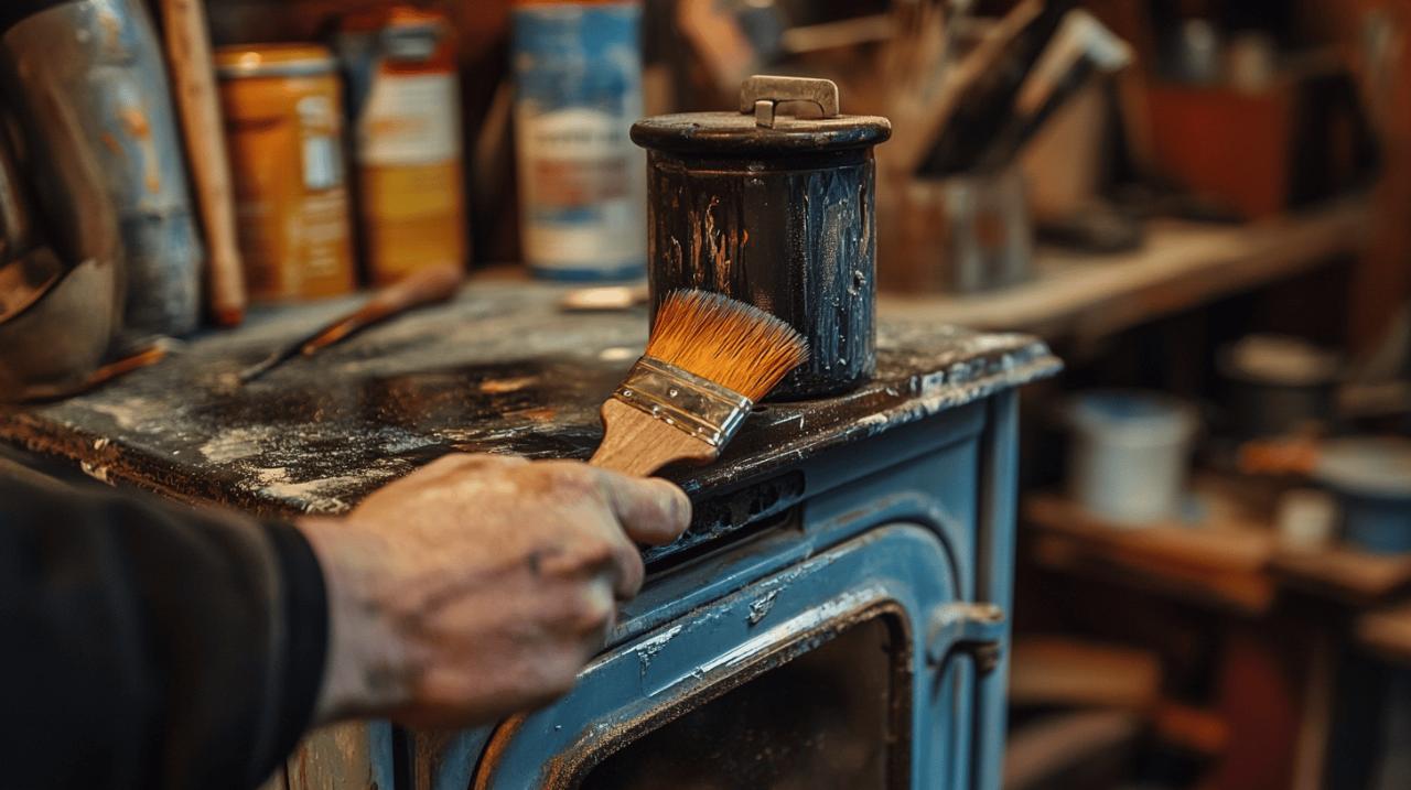 Redonnez vie a votre poele a bois : guide de peinture facile en 5 etapes essentielles
